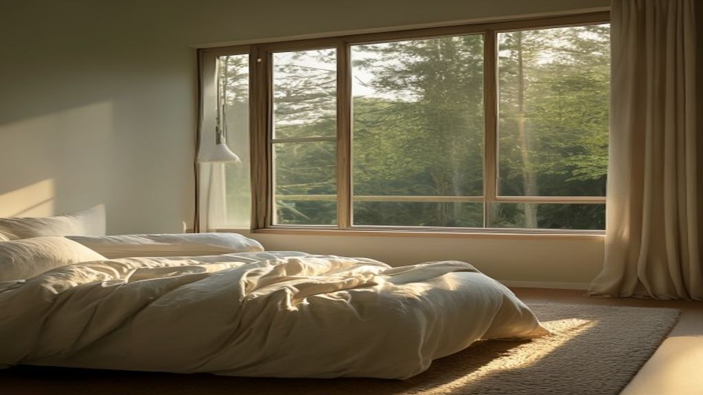 Fredelig morgenritual med varmt drikke ved et vindue med naturlys