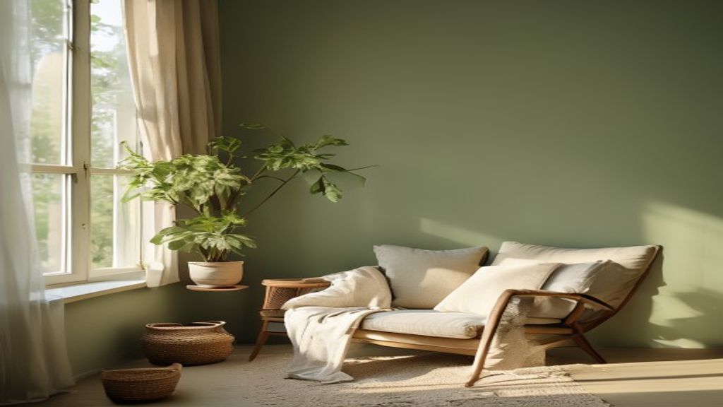 Rolig morgenscene med naturlys gennem et vindue i en minimalistisk stue